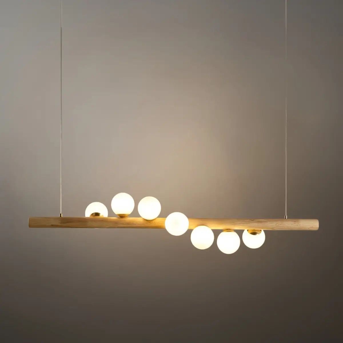 Nebula Modern Linear Pendant Light - Walnut